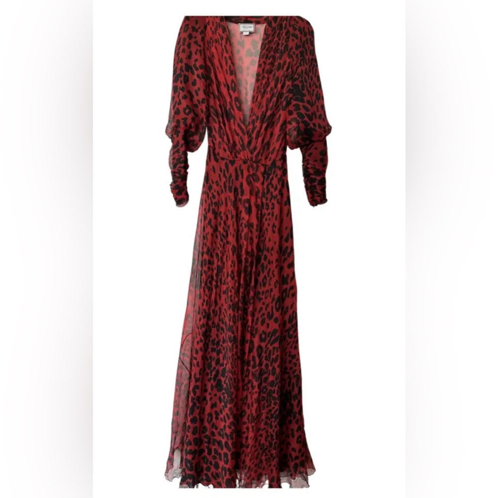 NWT Redemption Long Sleeve Leopard print Maxi dress
